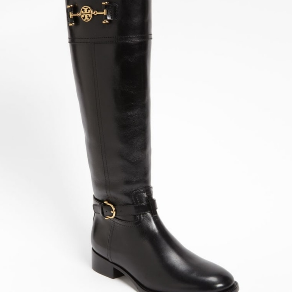 Tory Burch Nadine Black Riding Boots Size 5M
